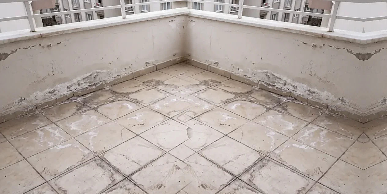 Balkon · seramik yalıtım öncesi